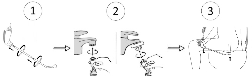BOB es el nuevo dispositivo para realizar el lavado ano/rectal de manera práctica y eficaz: se conecta rápidamente al grifo y permite realizar el lavado cómodamente sentados en el inodoro.